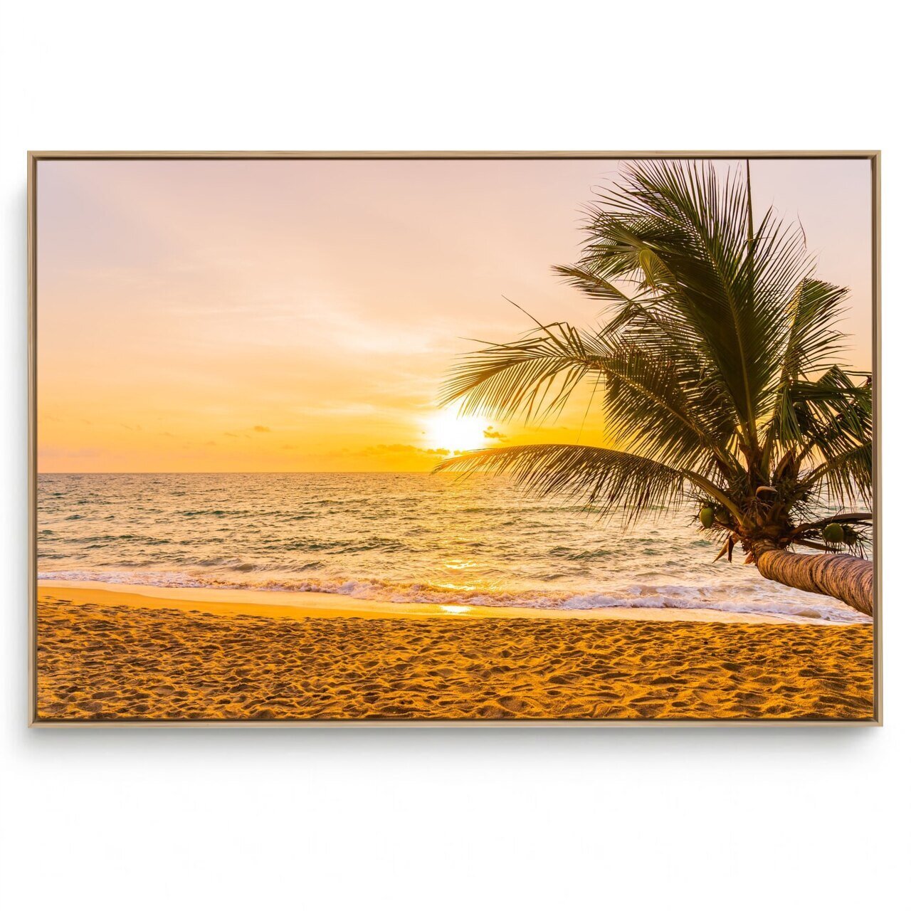 Quadro Decorativo Paisagem Sol Dourado I