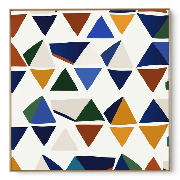 Quadro Decorativo Triângulos Único