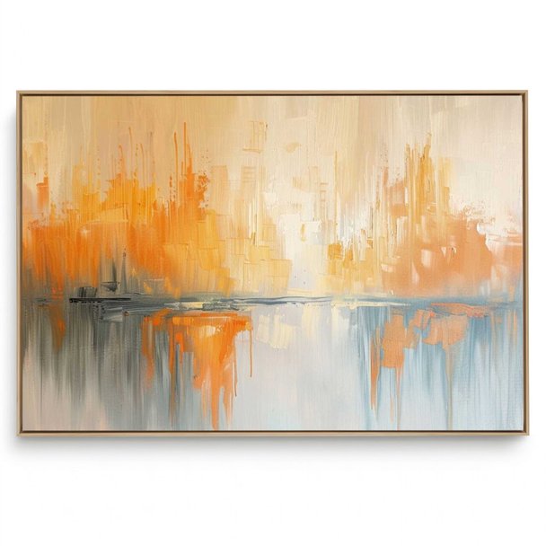 Quadro Decorativo Abstrato Textura Mediterrâneo
