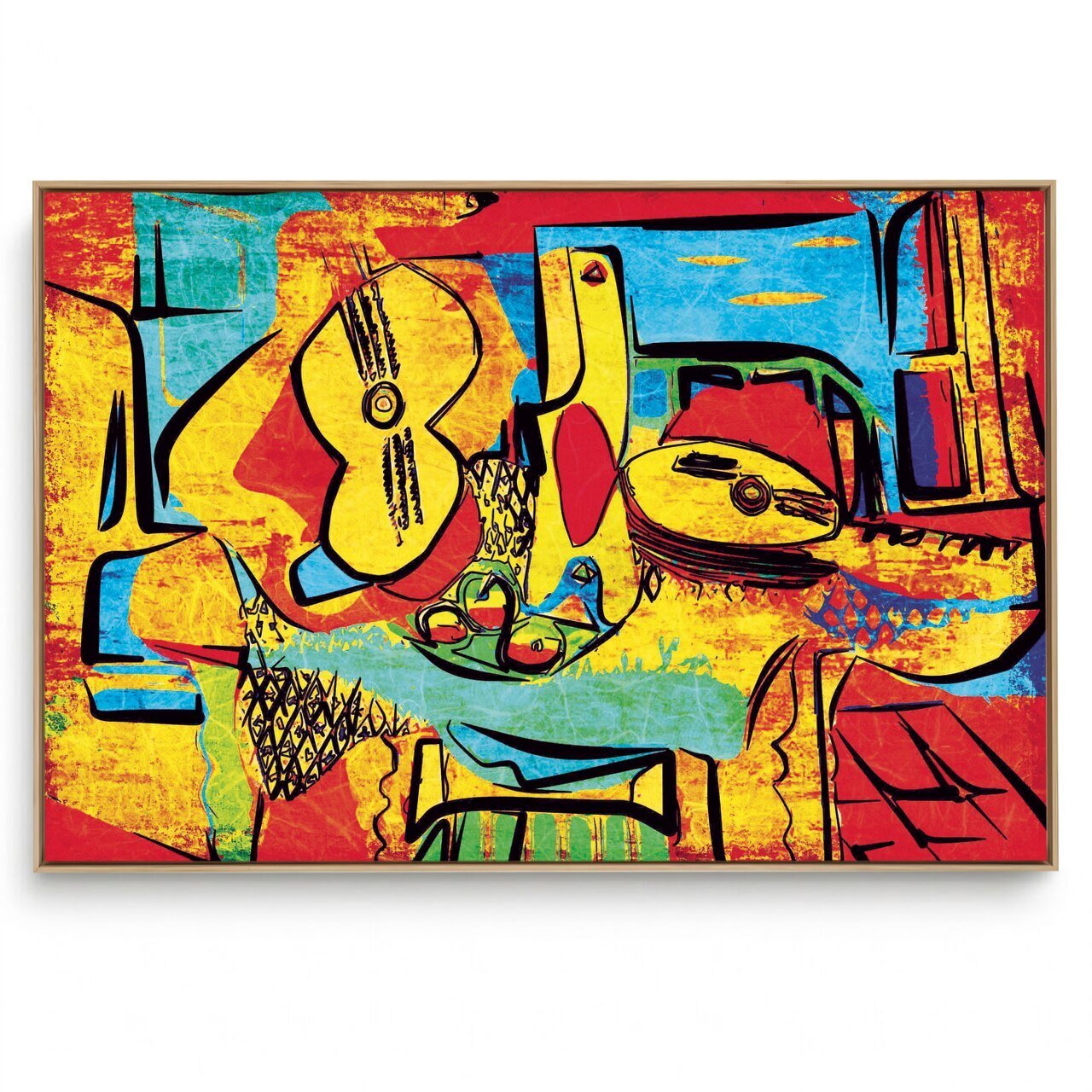 Quadro Decorativo Violão abstrato