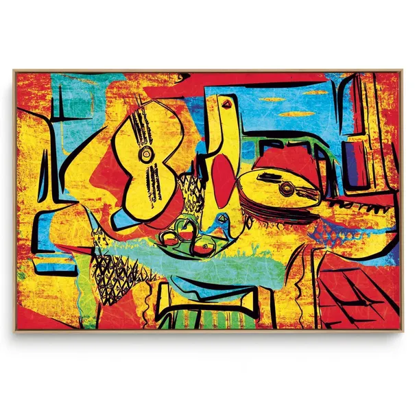 Quadro Decorativo Violão abstrato