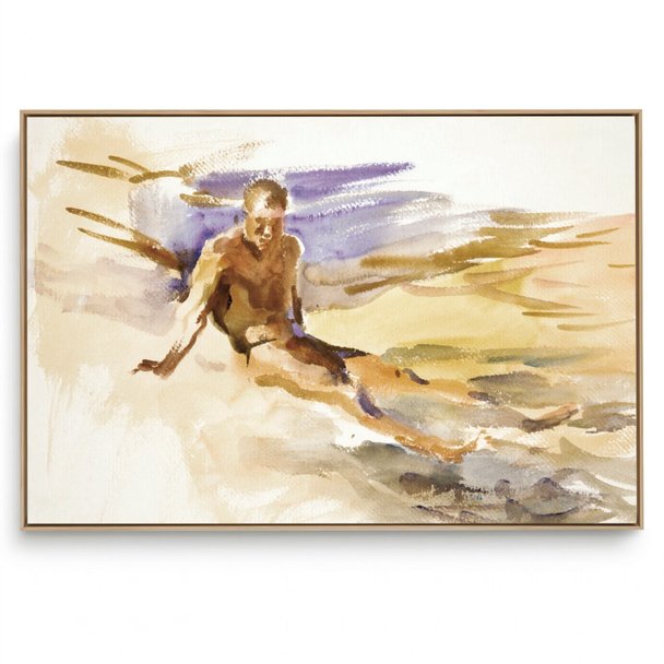 Quadro Decorativo Reprodução Pintores - John Singer - Bather 1917