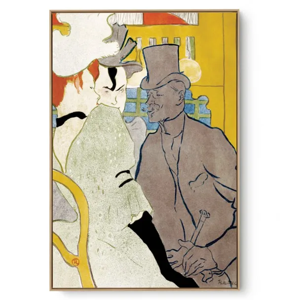 Quadro Decorativo Reprodução Pintores - Lautrec - O Ingles No Moulin Rouge 1892