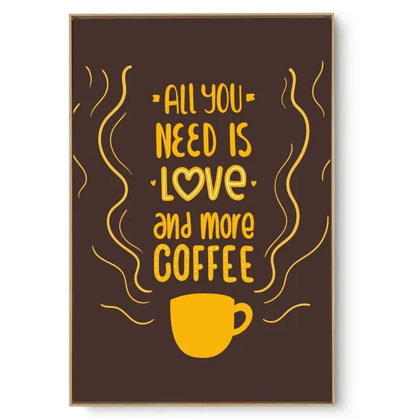 Quadro Decorativo All You Need is Coffee