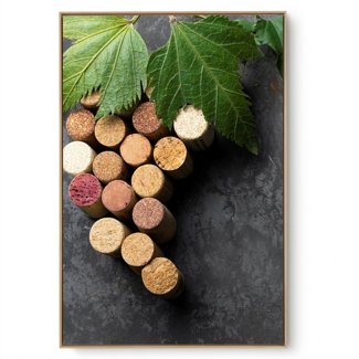 Quadro Decorativo Uva Rolha
