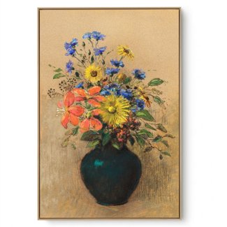 Quadro Decorativo Reprodução Pintores - Odilon Redon - Flores Silvestres 1905
