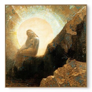Quadro Decorativo Reprodução Pintores - Odilon Redon - Melancolia 1876
