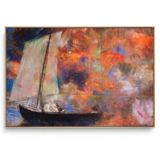 Quadro Decorativo Reprodução Pintores - Odilon Redon - Nuvens de Flores 1903
