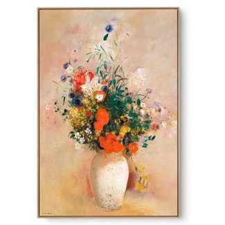 Quadro Decorativo Reprodução Pintores - Odilon Redon - Vaso De Flores 1906