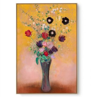 Quadro Decorativo Reprodução Pintores - Odilon Redon - Vaso de Flores 1916