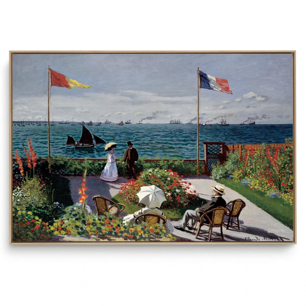 Quadro Decorativo Reprodução Pintores - Claude Monet - Jardim em Saint Andress