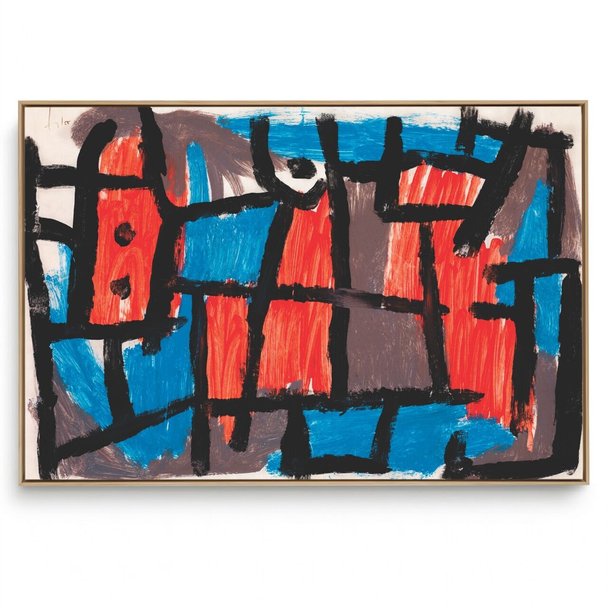 Quadro Decorativo Reprodução Pintores - Paul Klee - The Hour Before One Night