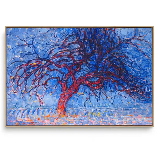 Quadro Decorativo Reprodução Pintores - Piet Mondrian - Árvore Vermelha 1910