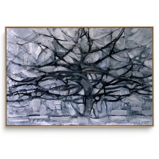 Quadro Decorativo Reprodução Pintores - Piet Mondrian - Árvore Cinzenta 1911