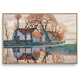 Quadro Decorativo Reprodução Pintores - Piet Mondrian - Fazenda Perto de Duivendrecht 1916
