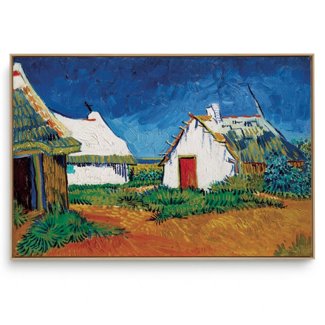 Quadro Decorativo Reprodução Pintores - Vincent Van Gogh - White Cottages At Saintes-Maries