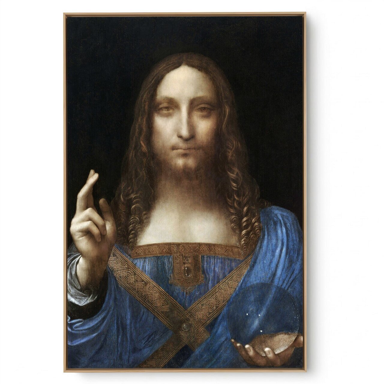 Quadro Decorativo Reprodução Pintores - Leonardo Da Vinci - Salvator Mundi
