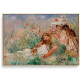 Quadro Decorativo Reprodução Pintores - Renoir - Meninas Na Grama