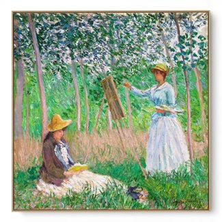 Quadro Decorativo Reprodução Pintores - Claude Monet - Na Floresta em Giverny