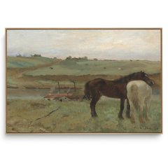 Quadro Decorativo Reprodução Pintores - Edgar Degas - Horses in a Meadow