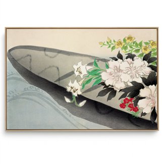 Quadro Decorativo Reprodução Pintores - kamisaka - Barco De Flores