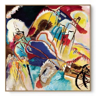 Quadro Decorativo Reprodução Pintores - kandinsky - Improvisation 1913