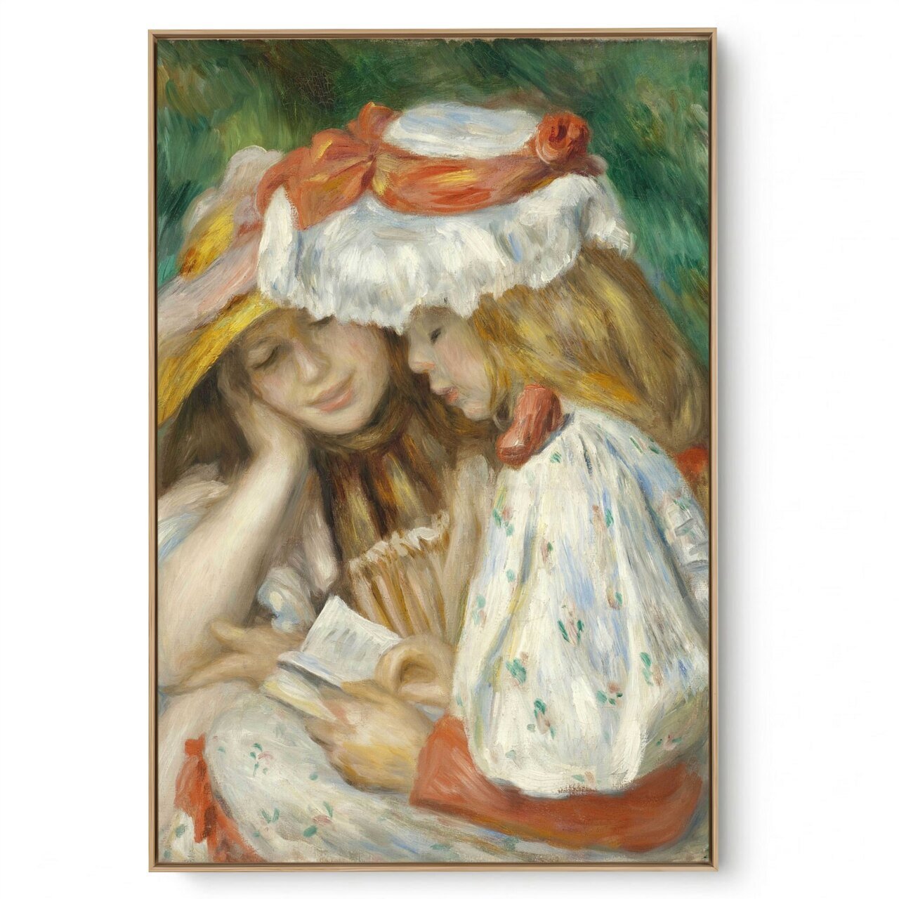 Quadro Decorativo Reprodução Pintores - RENOIR -  Duas Meninas Lendo