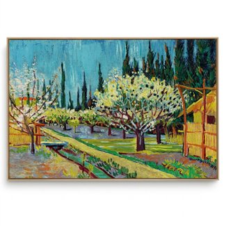 Quadro Decorativo Reprodução Pintores - Van Gogh - Pomar em Flor