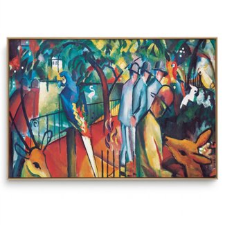 Quadro Decorativo Reprodução Pintores - August Macke - Zoological Garden