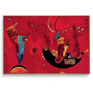 Quadro Decorativo Reprodução Pintores - Kandinsky - A Favor e Contra