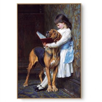 Quadro Decorativo Reprodução Pintores Briton Rivière I