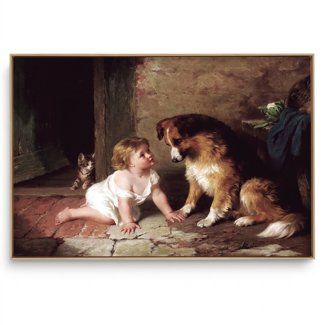 Quadro Decorativo Reprodução Pintores Briton Rivière II