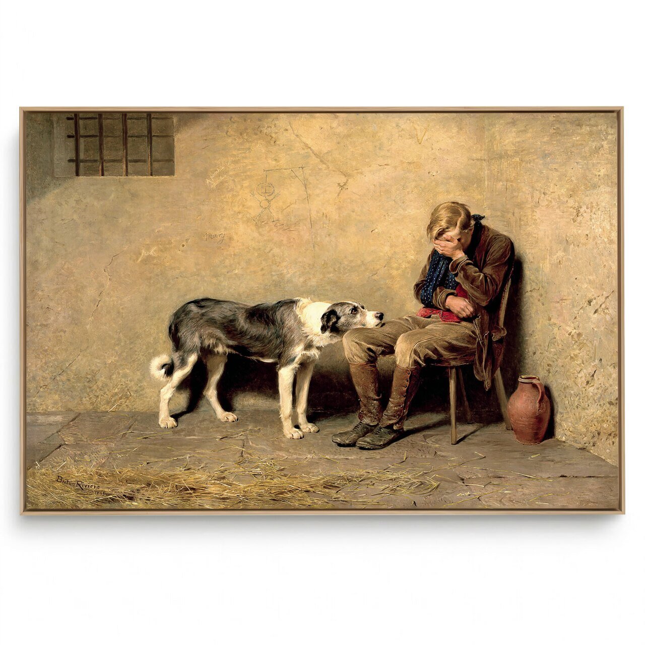 Quadro Decorativo Reprodução Pintores Briton Rivière XII