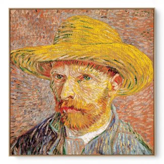 Quadro Decorativo Reprodução Pintores - Van Gogh Autorretrato Com Chapéu