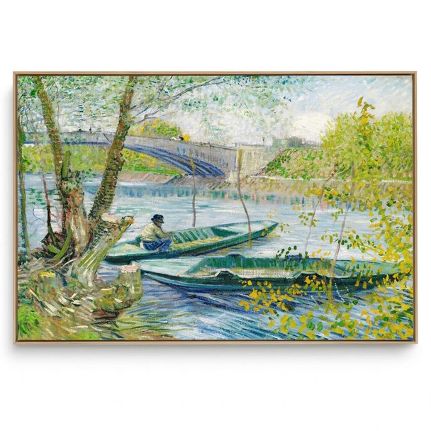 Quadro Decorativo Reprodução Pintores - Van Gogh - A Pesca na Primavera 1887