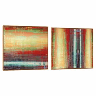 Quadro Decorativo Abstrato Composição Duplo Degradê