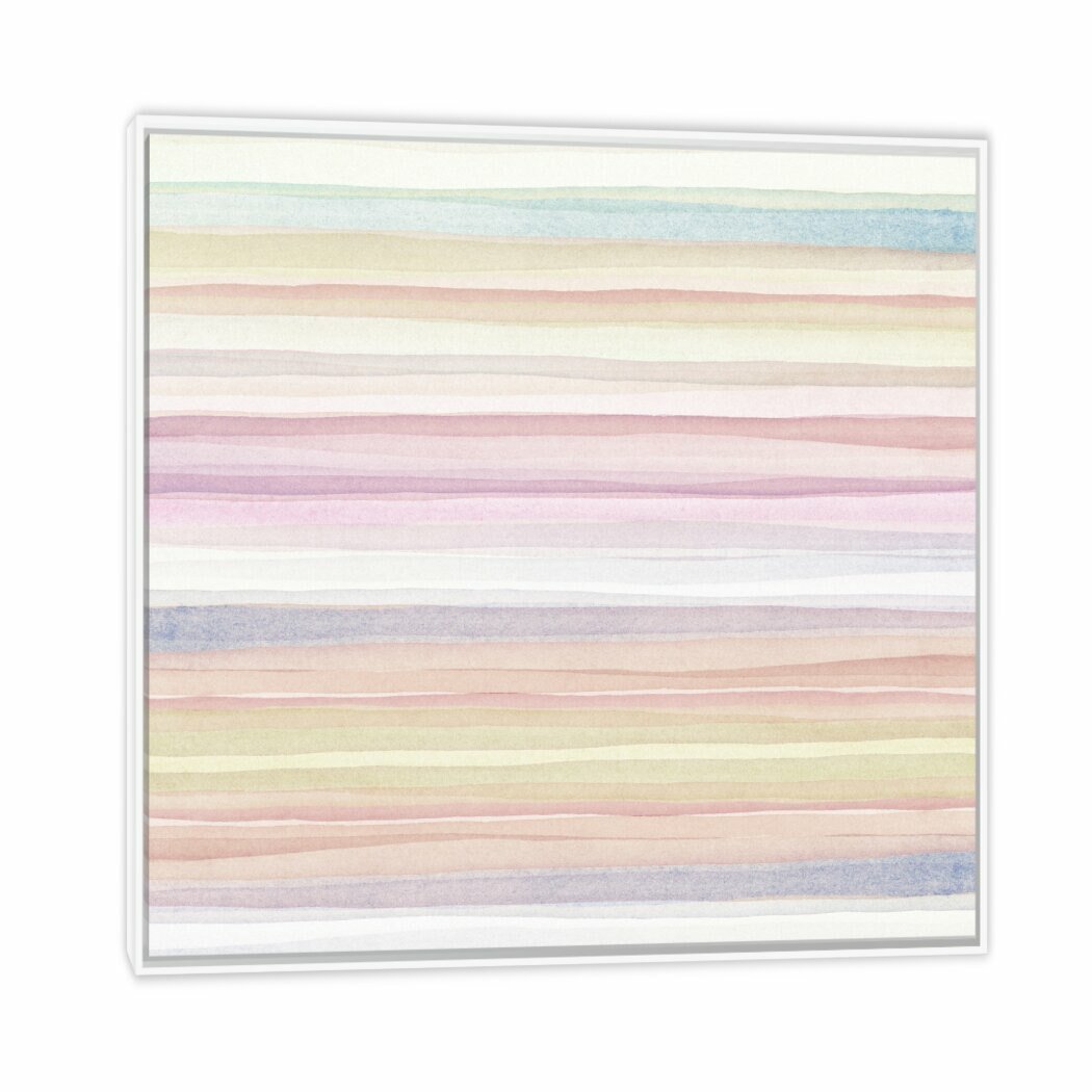 Quadro Outlet - Aqua Rosa 50x50 Moldura Branca - 30% Off