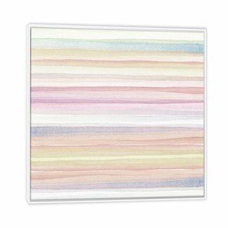 Quadro Outlet - Aqua Rosa 50x50 Moldura Branca - 30% Off