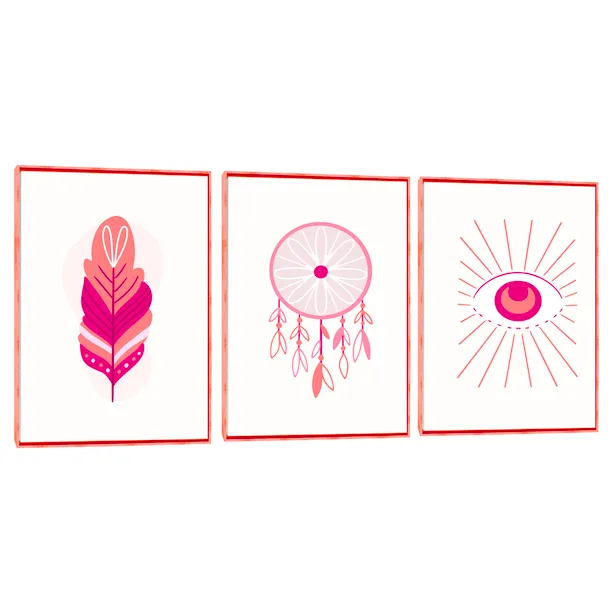 Quadro Decorativo Composição Trio Boho