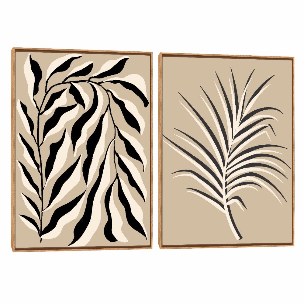 Quadro Decorativo Composição Duplo Areca Black