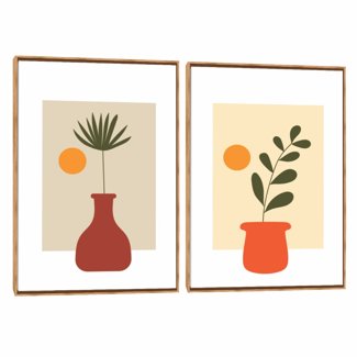 Quadro Decorativo Composição Duplo Coleção Vasos I