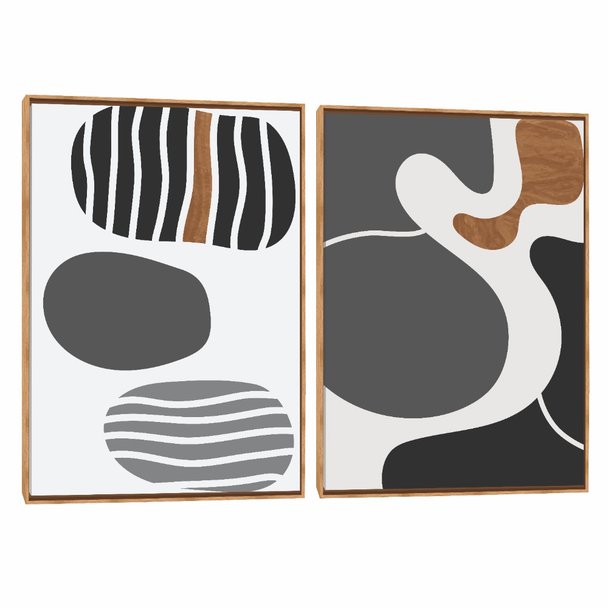 Quadro Decorativo Composição Duplo Moderno II