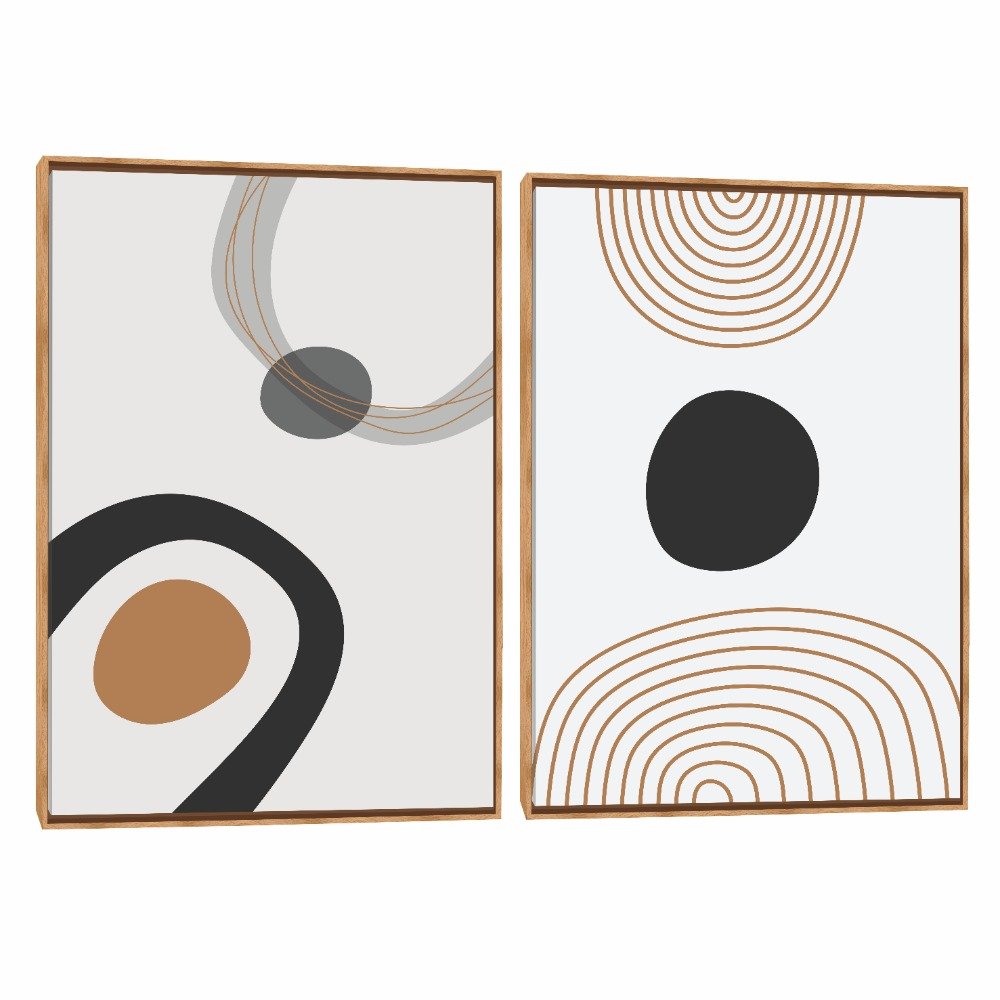 Quadro Decorativo Composição Duplo Moderno III