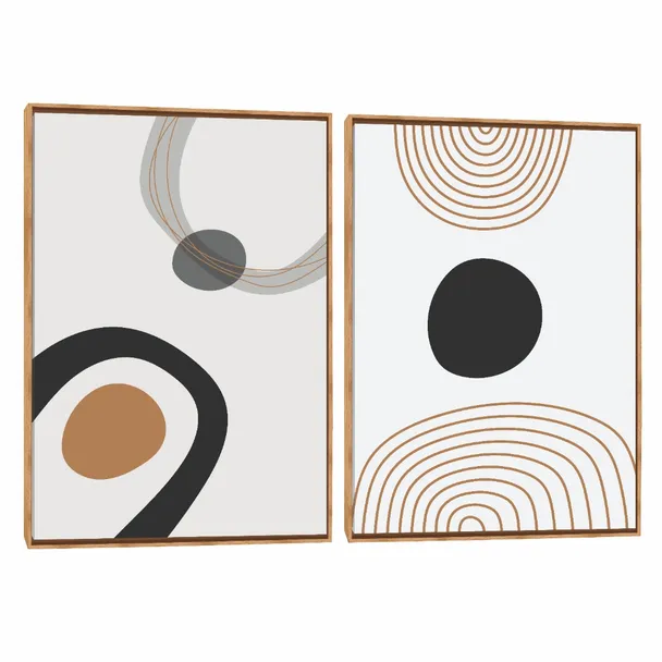 Quadro Decorativo Composição Duplo Moderno III