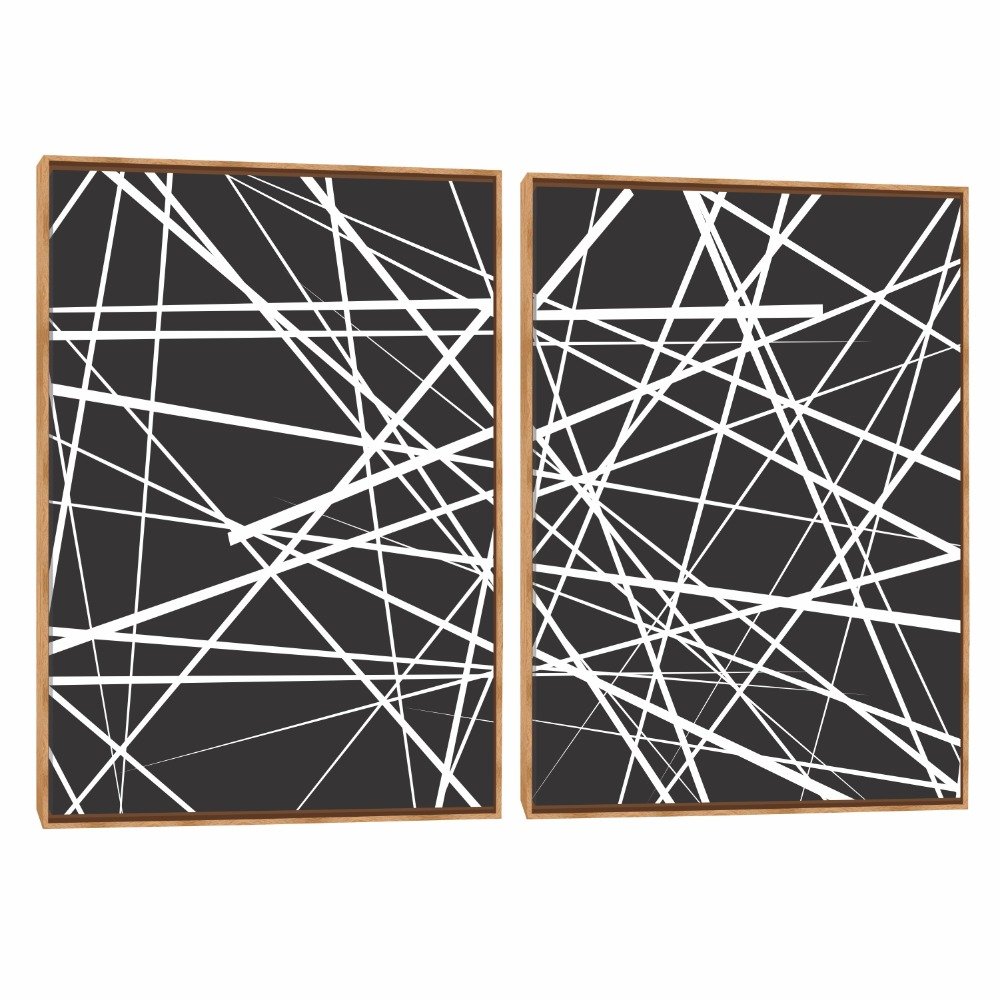 Quadro Decorativo Composição Duplo Multilinhas