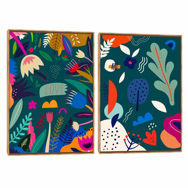 Quadro Decorativo Composição Duplo Verão VR