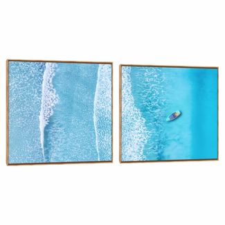 Quadro Decorativo Composição Mar e Barco