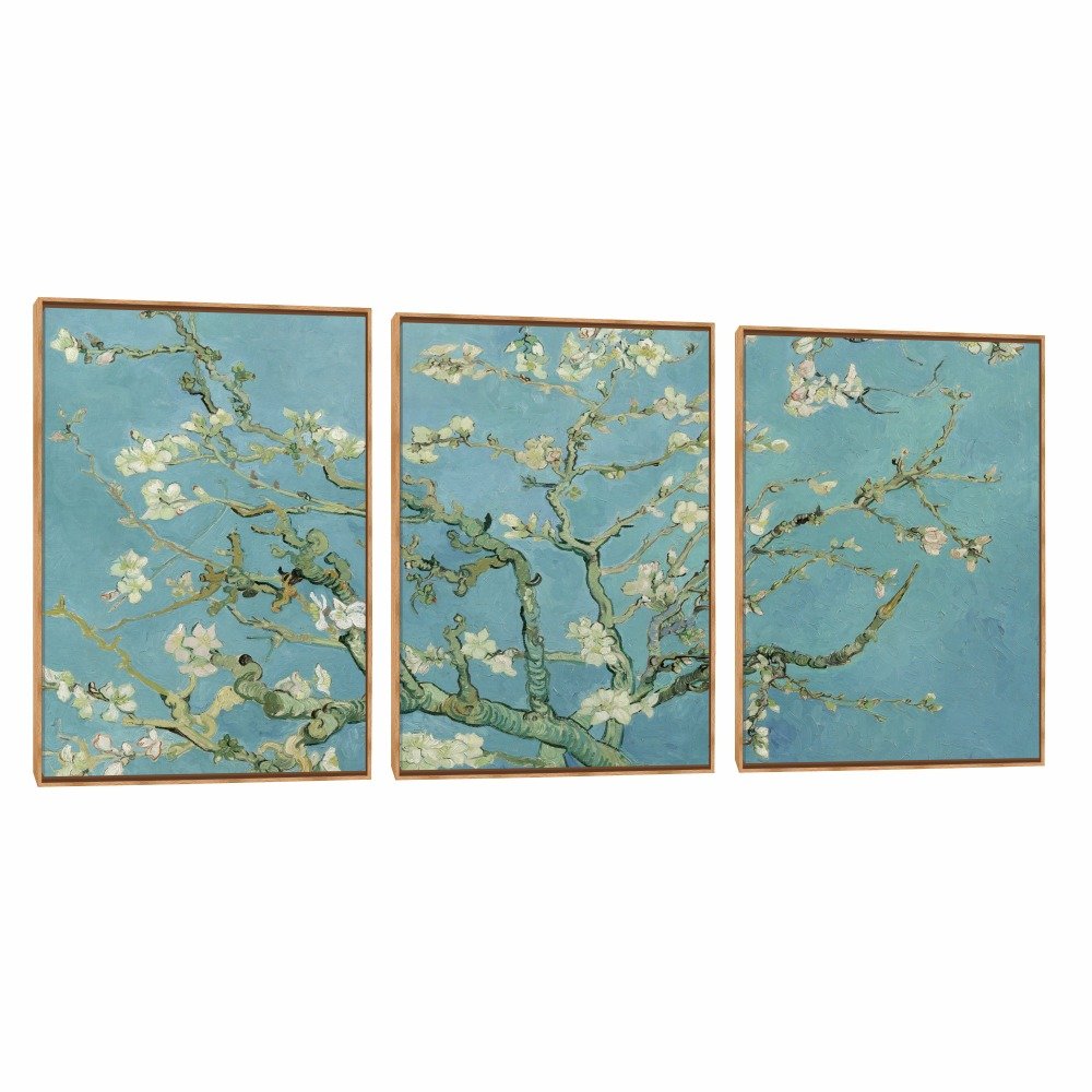 Quadro Decorativo Composição Trio Van Gogh - Amendoeira 