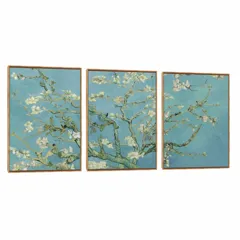 Quadro Decorativo Composição Trio Van Gogh - Amendoeira