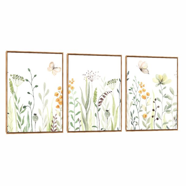 Quadro Decorativo Composição Trio Campo Suave